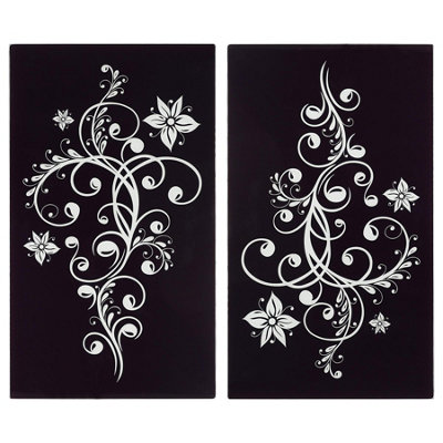 Geezy Glass Chopping Cutting Board Worktop Saver Induction Ceramic Hob CoverBlack from B&Q
