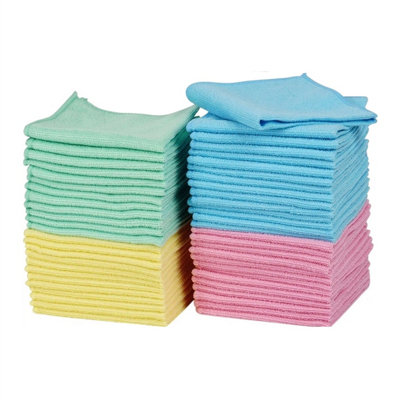 Mts Microfibre Cleaning Cloths Towels Rags Dusters Home Kitchen Washing Up Dishes 50 from B&Q