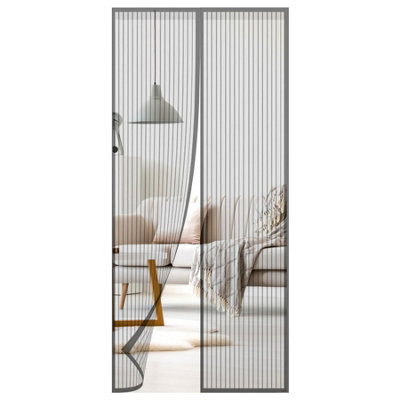 Geezy Magnetic Insect Door Screen Net Mesh Curtain Mosquito Fly Bug Grey 90X210Cm