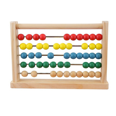 The Magic Toy Shop Wooden Bead Abacus Counting Number Frame Learning Maths Toy Made Of Real Wood from B&Q