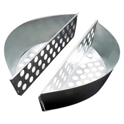 B&Q -  2 Pcs Steel Bbq Grill Basket Charcoal Briquette Holders For Barbeque Fuel Holder