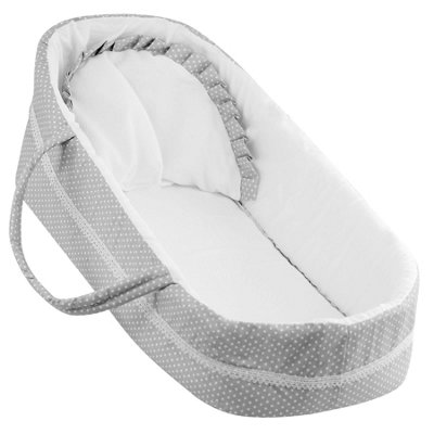 Bibi Doll Baby Doll Carry Cot Fits 20" Grey Bed Carrier Bassinet Bibi Doll Accessories
