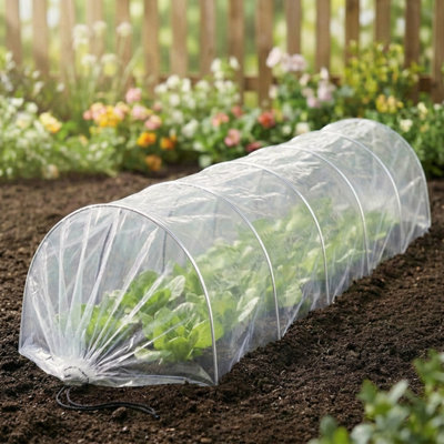 Geezy Greenhouse Polytunnel Garden Cloche Plant Protection Cover Vegetable Grow Tunnel from B&Q
