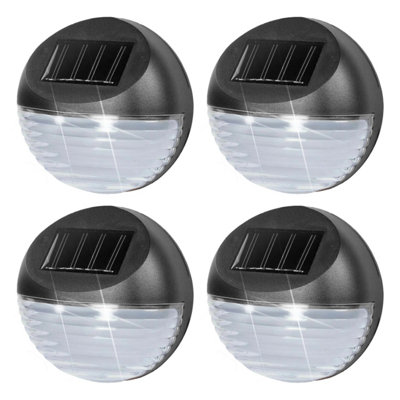Geezy Solar Powered Fence Lights Wall Mounted Patio Garden Outdoor Led Pack Of 4 from B&Q