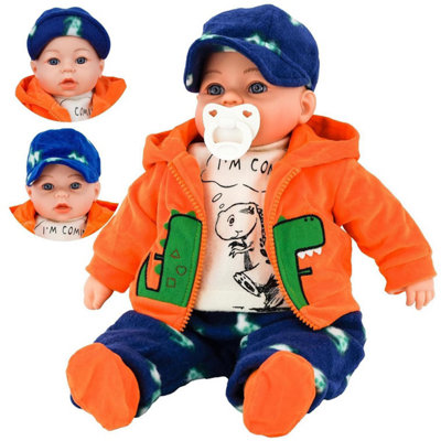BiBi Doll Bibi Baby Doll Boy Dinoboy 18 Inches Soft Body Lifelike With Sounds And Dummy Toy from B&Q