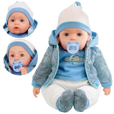 Bibi Doll Baby Doll Boy 20" Lifelike Soft Body With Sounds & Dummy - Space Bibi Doll Toy