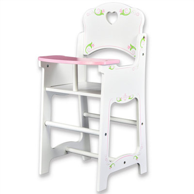 Bibi Doll Baby Doll Wooden High Chair Furniture Accessory Girls Boys Feeding Toy Bibi Doll from B&Q