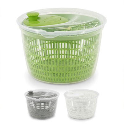Geezy Salad Spinner Lettuce Dryer Vegetable Leaf Herb Fruits Washer Colander Bowl 24Cm from B&Q