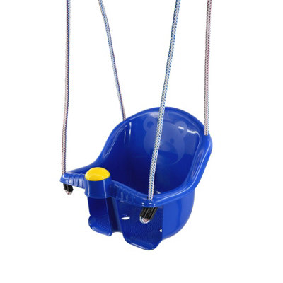 GEEZY The Magic Toy Shop Blue Swing Seat For Baby Children Toddler Outdoor Garden Rope Safety Safe Swing from B&Q