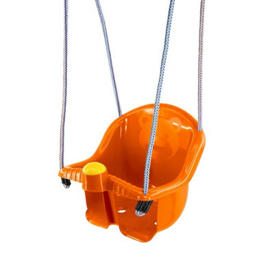 GEEZY The Magic Toy Shop Orange Swing Seat For Baby Children Toddler Outdoor Garden Rope Safety Safe Swing from B&Q