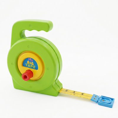 The Magic Toy Shop Kids Tape Measure Toy Retractable Measuring Tool Kit Pretend Builder Role Play from B&Q