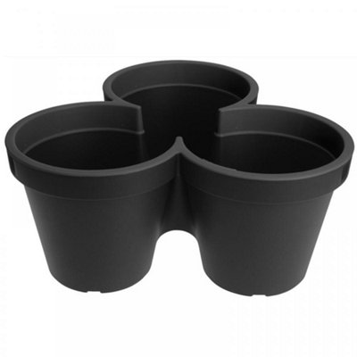 Geezy 3 Layers Garden Pot Large Stackable Vertical Triple Pocket Herbs Flower Planter from B&Q