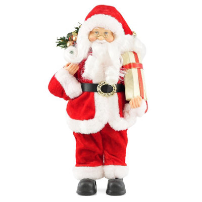 GEEZY The Magic Toy Shop 12" Standing Santa Claus Figure Traditional Christmas Decoration Xmas Ornament from B&Q