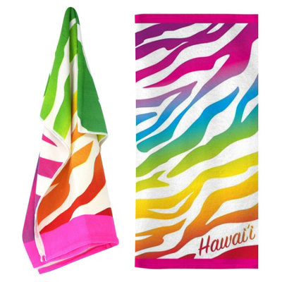 Geezy Beach Towel Microfibre Lightweight Hawaii Bath Towel Camping Travel Holiday from B&Q