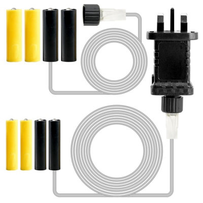 Geezy Battery Eliminator Kit & Mains Adapter Aa/aaa Converter For Electronic Devices from B&Q