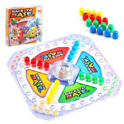 The Magic Toy Shop Race To Base Family Board Game Pop A Dice Kids Ludo Fun Game Xmas Fun Gift from B&Q