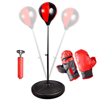 The Magic Toy Shop Kids Boxing Set Free Standing Punching Bag Ball With Junior Gloves And Pump from B&Q