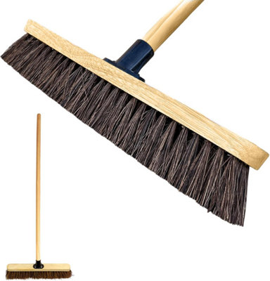 18'' Outdoor Broom Yard Brush With Stiff Natural Bassine Bristles The Perfect Broom For Patios And Garden from B&Q