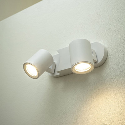 CGC Lighting Modern Round Ceiling Wall LED Spotlights Adjustable Light Surface Mount (White, Double) - Image 4