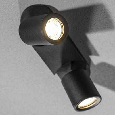 B&Q -  Cgc Double Black Modern Cylinder Indoor Ceiling Spotlights - Image 4