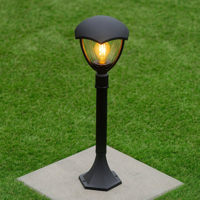 CGC Lighting Cgc Black Curved Post Bollard Coach Lantern Outdoor Garden Light from B&Q