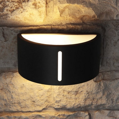 CGC Lighting Cgc Athena Dark Grey Curved Outdoor Wall Light from B&Q