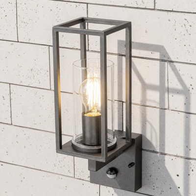 CGC Lighting Cgc Chloe Pir E27 Black Outdoor Lantern With Motion Sensor Ip54 from B&Q