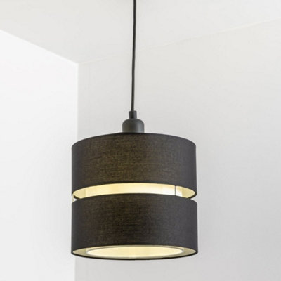 Cgc Lighting Black Cgc Two Tier Bedroom Lounge Hallway Lamp Shade