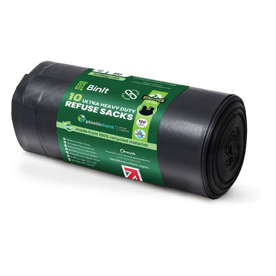 B&Q -  10 Tie TopUltra Heavy Duty120 Litre Xl Refuse SacksBin Bags