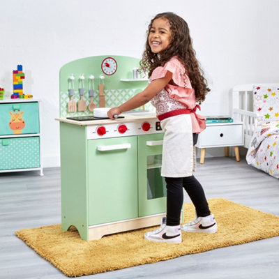 Liberty House Toys Kids Retro Play Kitchen - Wooden - Vintage Design with Accessories - Image 6