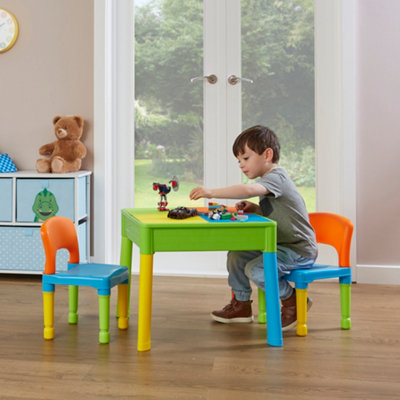 B&Q -  Kid's 5-In-1 Activity Table And Two Chairs SetGreen