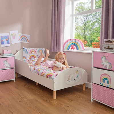 Liberty House Toys Unicorn White Toddler Bed