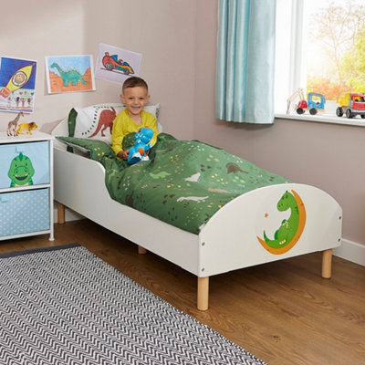 Liberty House Toys Unisex White Dinosaur Theme Toddler Bed In Size 18 - Image 8