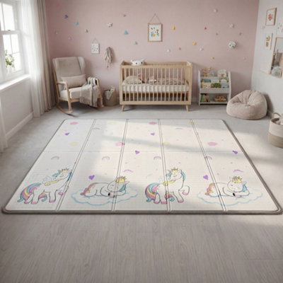 Liberty House Toys - Unicorn Moon and Stars Toddler Play Mat - Large - Image 5