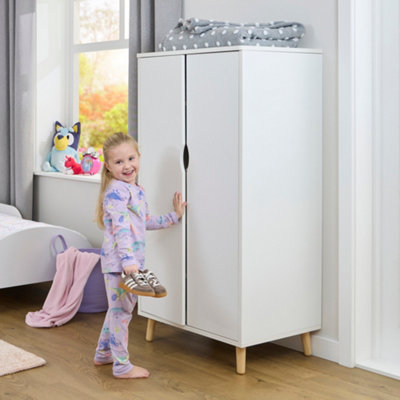 Liberty House Toys Kids White & Pinewood Wardrobe - Image 5