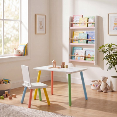 Liberty House Toys Toddler Bed And Table And Two Chairs SetWhite from B&Q