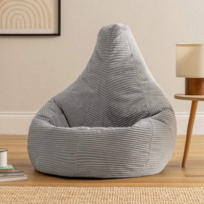 icon Dalton Medium Beanbag Corduroy Light Grey from B&Q