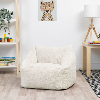 icon Kids Teddy Bear Armchair Bean Bag Natural Childrens Bean Bags from B&Q