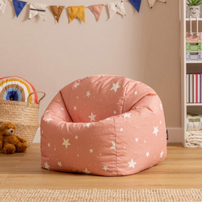 Icon Pink Kids Starry Skies Bean Bag Chair Childrens Bean Bags