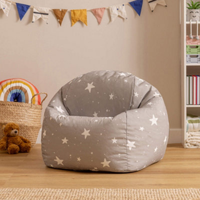 Icon Grey Kids Starry Skies Bean Bag Chair Childrens Bean Bags