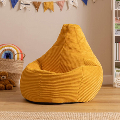 icon Kids Dalton Corduroy Bean Bag Yellow from B&Q