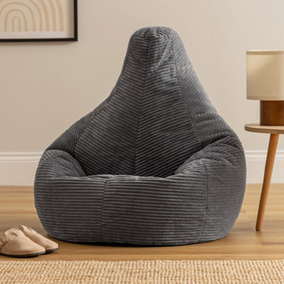 icon Dalton Medium Beanbag Corduroy Charcoal from B&Q