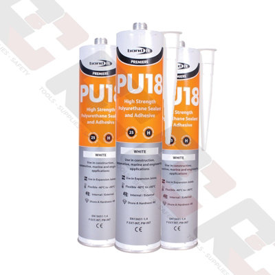 Bond it 3 Tubes Of Pu18 Polyurethane Adhesive Sealant White 310Ml Tube from B&Q