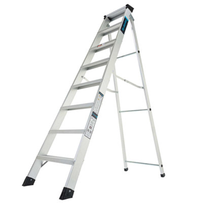 TB Davies Heavy Duty Aluminium Professional Swingback Step Ladders8 Tread from B&Q