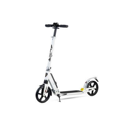 Accessotech Atom Adult Folding City Kick Scooter White Lightweight Dual Suspension With Carry Bag from B&Q