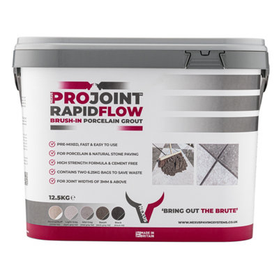 Nexus Projoint™ Rapidflow™ Brush-In Porcelain Paving GroutLight Grey from B&Q