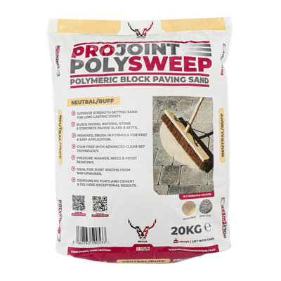 Nexus Projoint Polysweep™ Polymetric Block Paving Sand 20Kg Buff from B&Q
