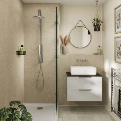 B&Q -  Contemporary Collection Senora Stone Shower Panels Straight Edge 1200X2400 041