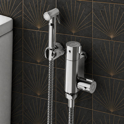 Scudo Douche Valve Thermostatic With Spray Kit Chrome from B&Q