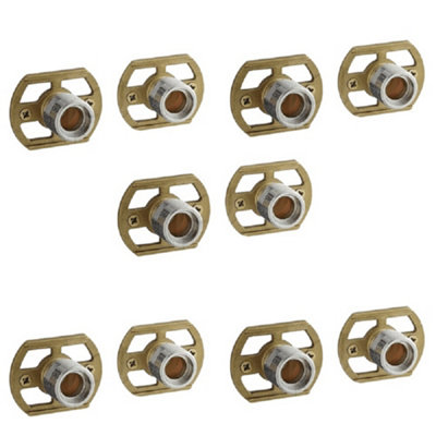 Scudo 5 Pairs Wall Mounted Fast Fix Kit Brackets For Thermostatic Shower Bar Valve Mixer from B&Q